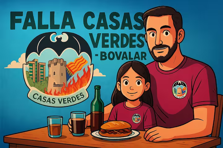 Cena en el casal de la falla Casas verdes - Bovalar